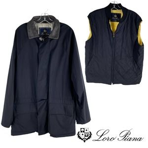 LORO PIANA Black Horsey 3-1 Jacket Vest 1992 Olympics Italy Men Size L